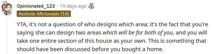 Redditors were not very supportive of OP.