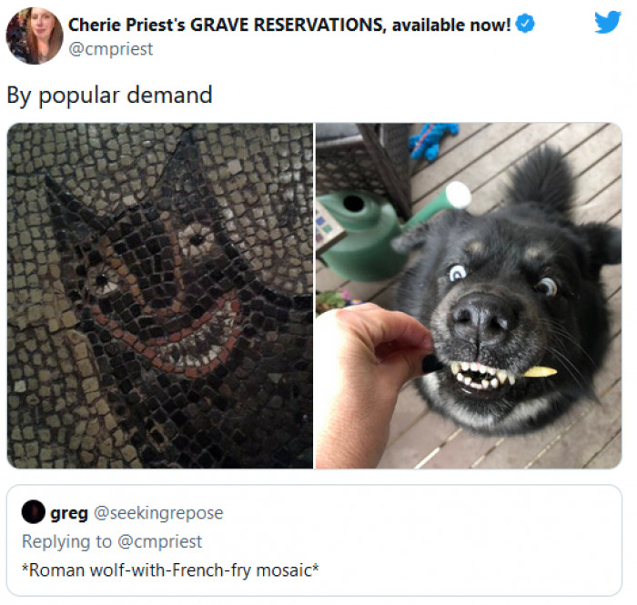 27. This dog reenacted some very classic art in the best way possible