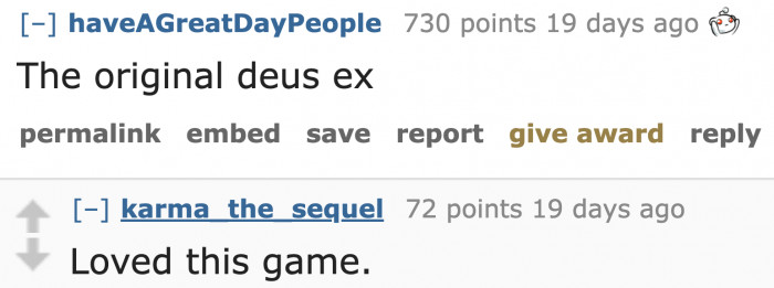 Deus Ex Machina is considered an underground art game.