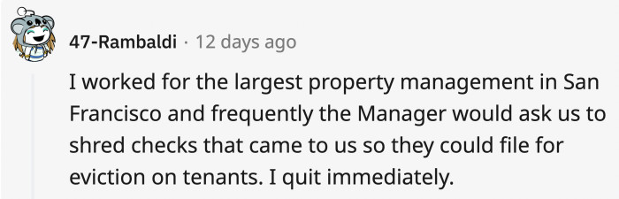 Well, the next thing that's going to be filed is your resignation letter