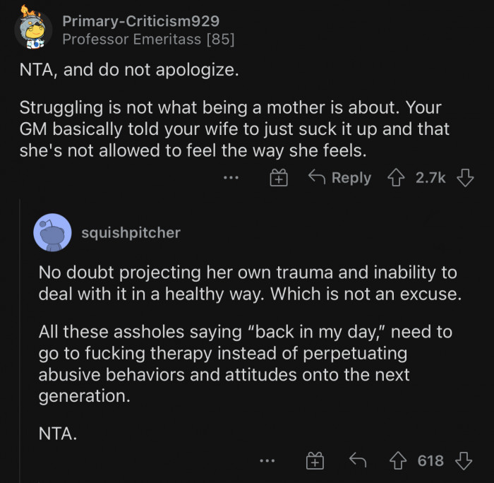 Back in your day, things were completely different, and now we live in different times.