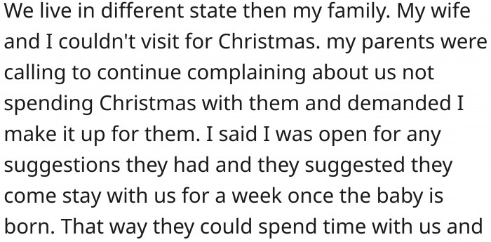 Why are his parents demanding anyway?