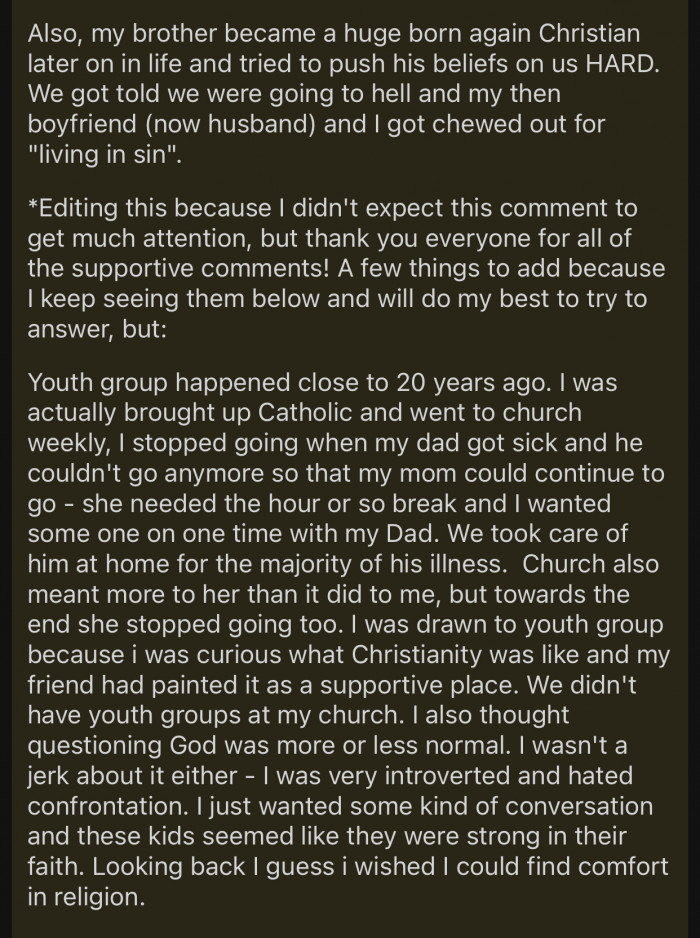 Just wanted some kind of conversation.