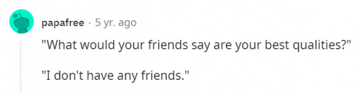 That's just sad, but it says a lot