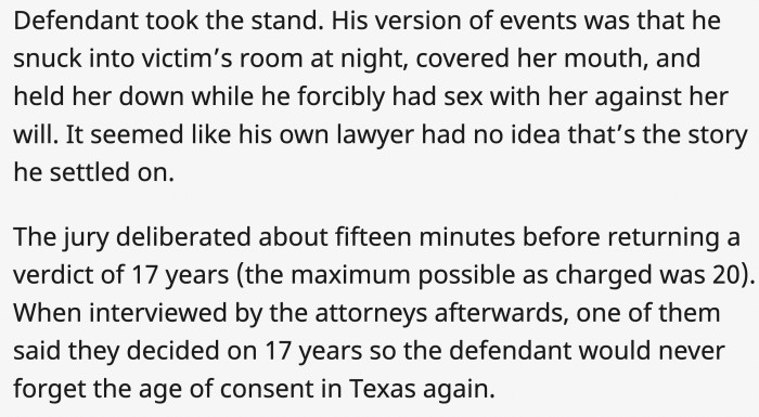 Texas jurors are so clever in this one