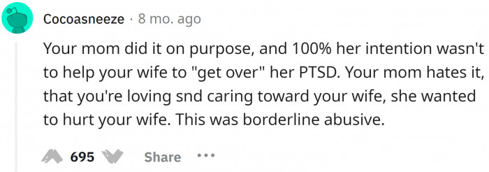 Yes! Her act screams that it was done intentionally and with a lot of planning.