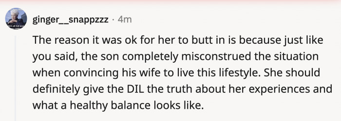 The daughter-in-law might've also needed someone in her corner