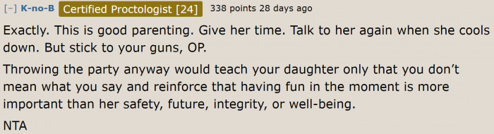 Something Bad Might Happen During the Party if She's Hanging Out with a Bad Crowd