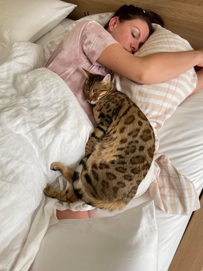 2. Since my wife got pregnant, both of them have been inseparable