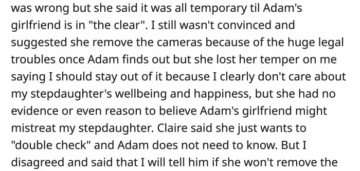 OP Called Her Out, Saying It Wasn’t Right, but She Insisted It Was to Ensure Her Daughter Was Being Treated Well