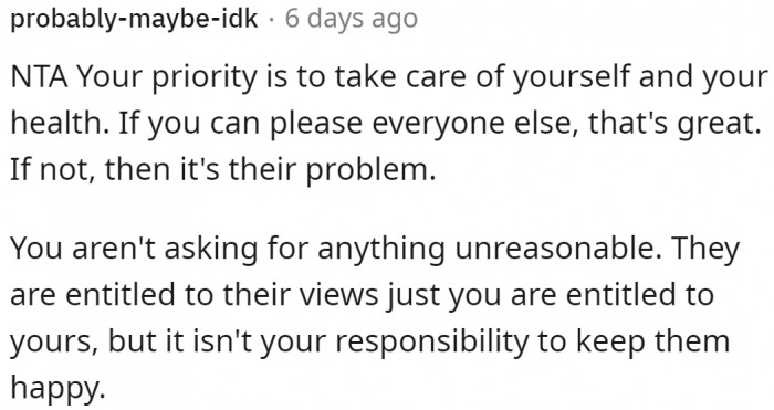 That's right; his health is his priority.