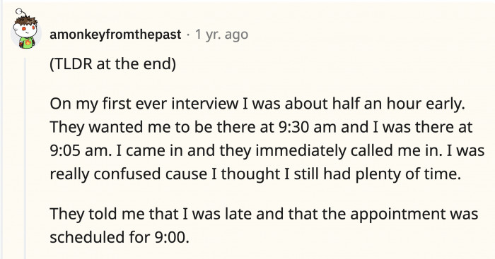 Redditors shared interview stories in the thread.