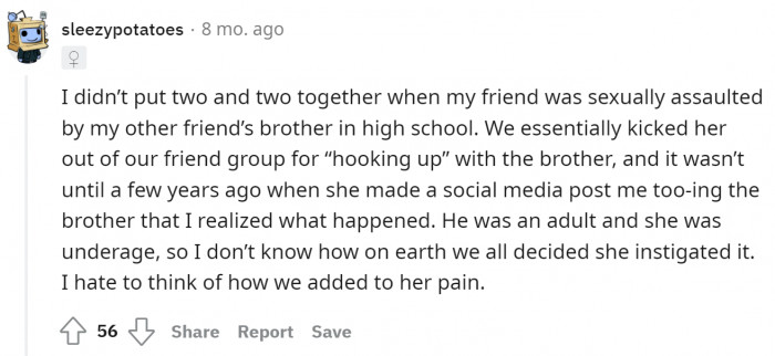 It's sad how we were so oblivious back then; we could have saved ourselves a huge chunk of pain.