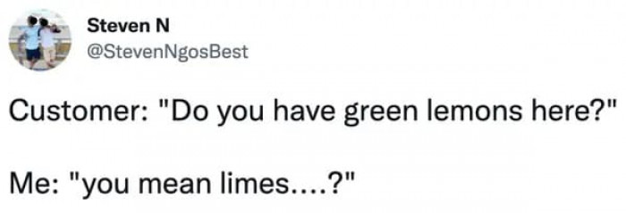 29. Just call it limes