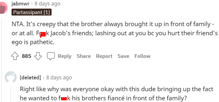 6. It's creepy that he brought it up at a gathering