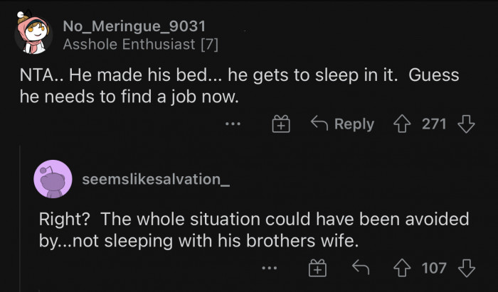 He could have chosen not to ruin his brother's life.