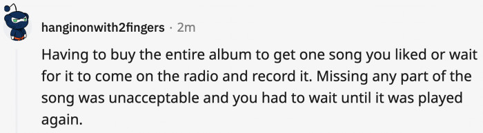 There was no streaming in those times, kids!