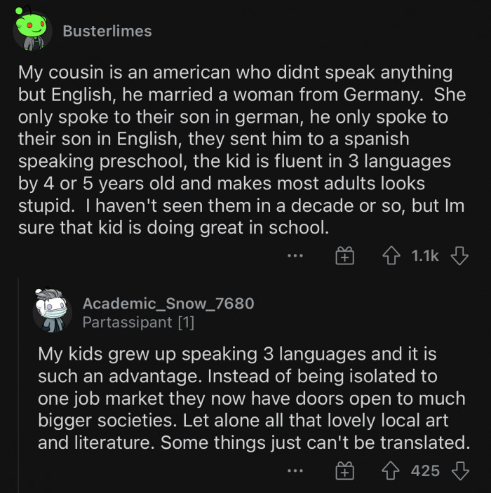 This user provided an example that proves why it's always good when your baby is bilingual.