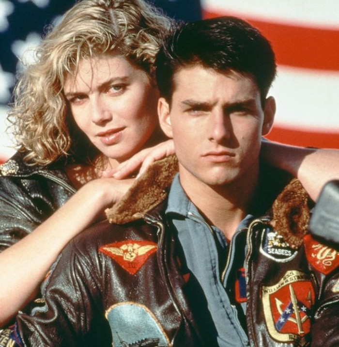 1. Tom Cruise & Kelly McGillis as Pete Mitchell and Charlie Blackwood in Top Gun