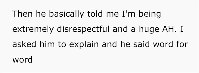 The OP's cousin made it clear that she was being 