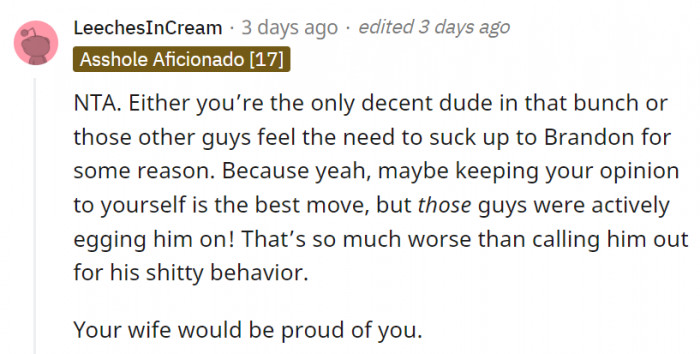 Any wife would be proud to have a husband like this.