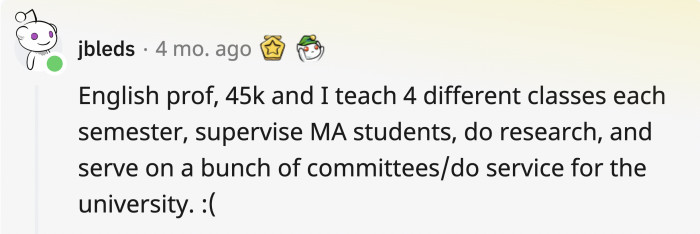 23. That's a heavy workload