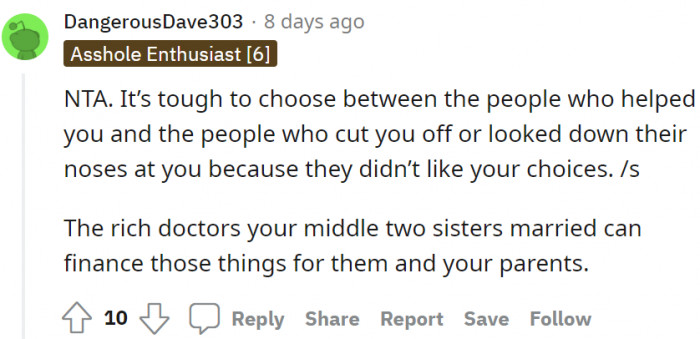 It's tough to make choices.