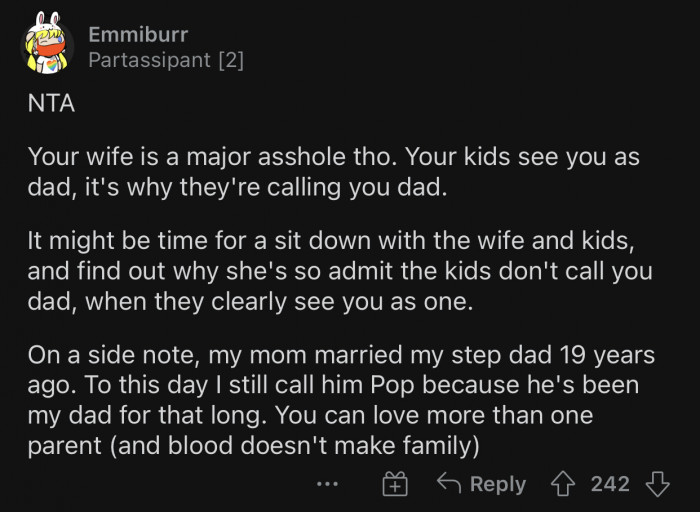 Blood doesn't make family; love does.