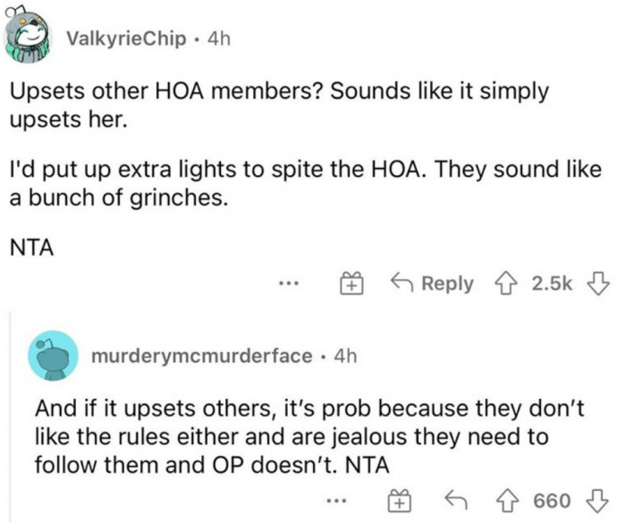 Other HOA Members Are Upset Because They Have to Follow the Rules Made by the HOA