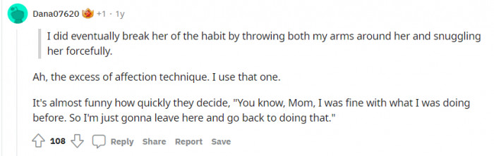 Cats are a little odd, but whatever works, I guess.