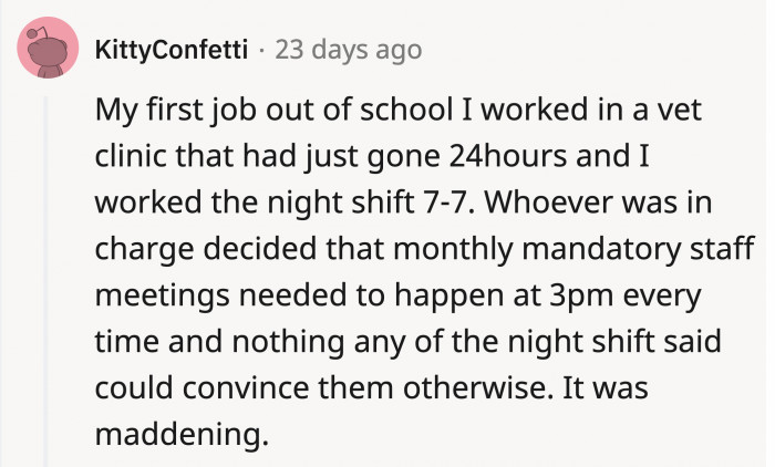 A Redditor shared how things were in their former workplace.