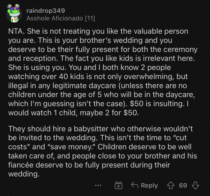 They're trying to cut costs at her expense.