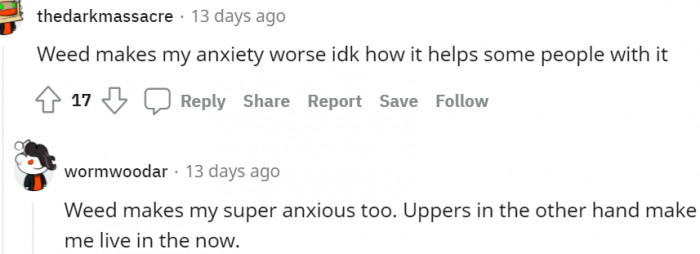 13. Weed Doesn't Do the Same for This Commenter