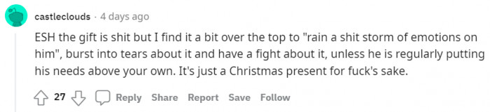 This user feels the Redditor overreacted