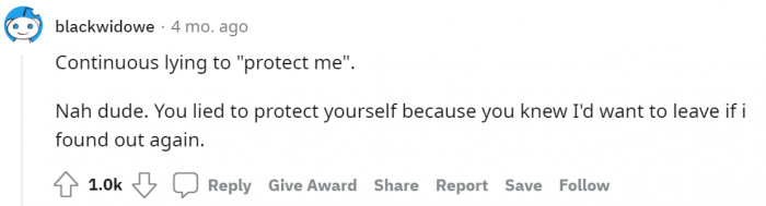 #6 Lies and his lame reasons.