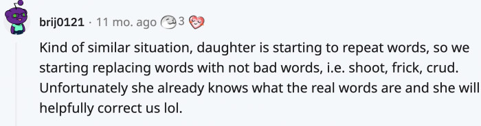 and they wouldn't have a problem with letting you know