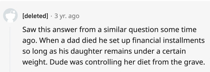 This is not parenting but manipulation that she wouldn’t be able to escape
