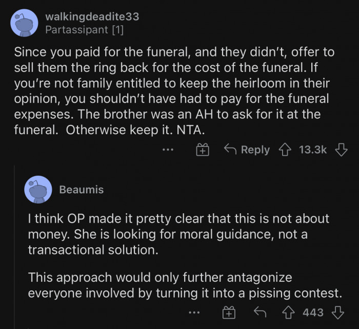 It's not about the money at all.