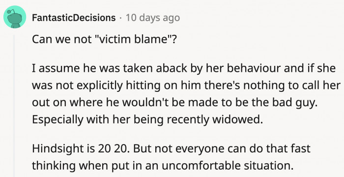 But most of the comments touch base with what they call 'victim blaming'