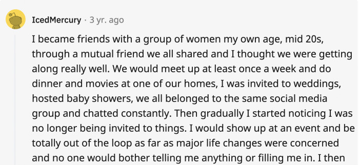 OP might have appreciated a conversation with them before she left the...