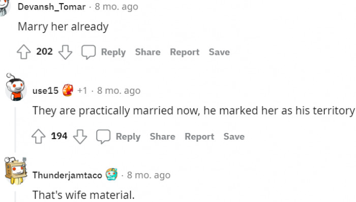 A million and one yards of wife material