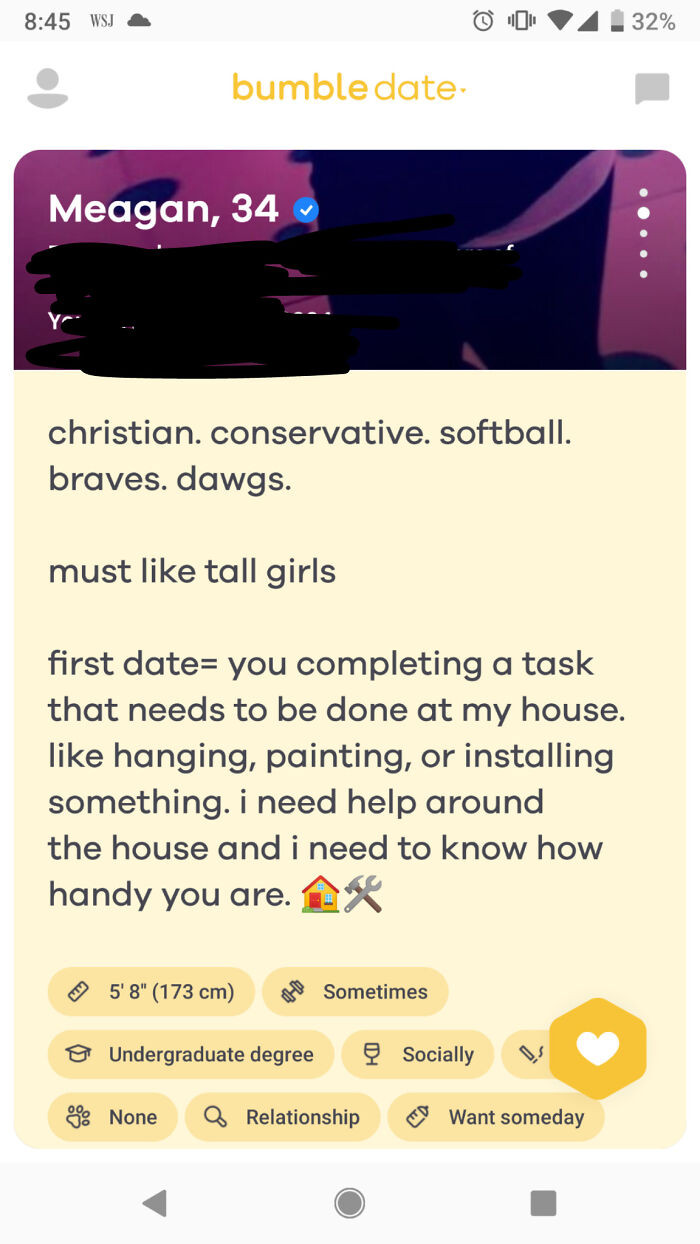 25. She should learn to fix things herself, starting with her personality.