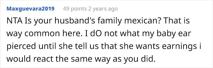 People are asking about the culture because, apparently, that's a common tradition among many families.
