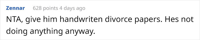 Write divorce papers instead of an apology.