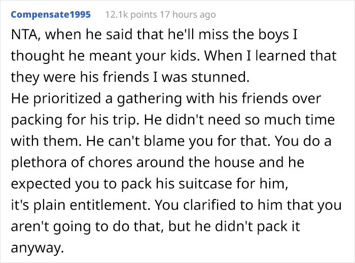 He Can't Blame You for That