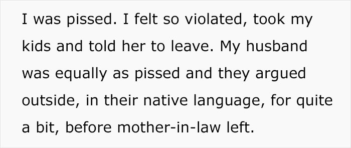 Next, she describes how she and her husband felt about the decision that was made.