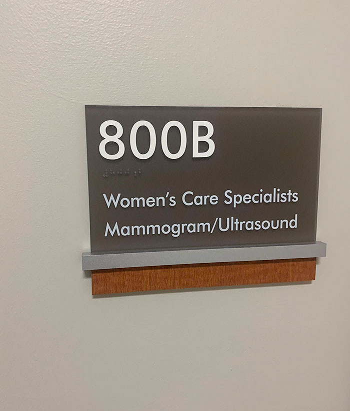 8. Mammogram testing room number