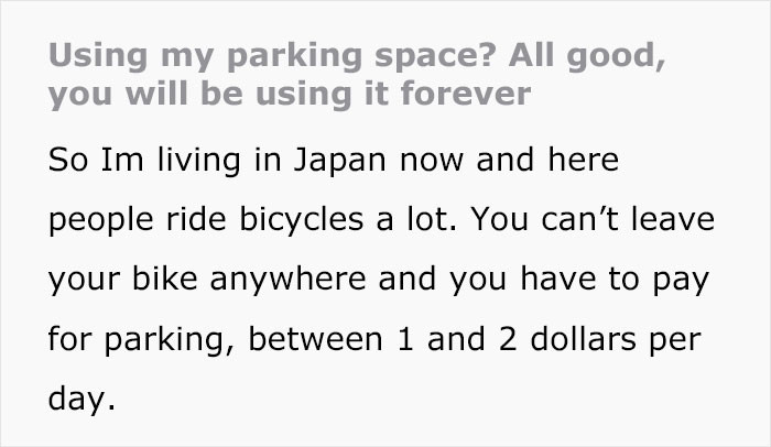 OP starts his story: He lives in Japan and uses a bicycle for commuting.