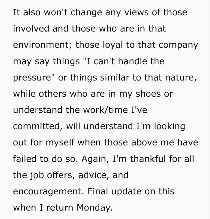 OP Even Received Some Job Offers