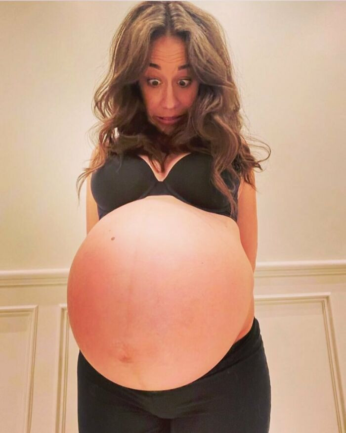 3. That's a huge baby bump!